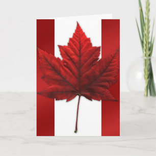 Kanada-kort Kanadas Flagga Greeting Cards Anpassni Kort