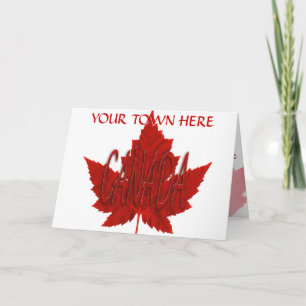 Kanada-kort Kanadas Flagga Greeting Cards Anpassni Kort