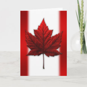 Kanada-kort Kanadas Flagga Greeting Cards Anpassni Kort