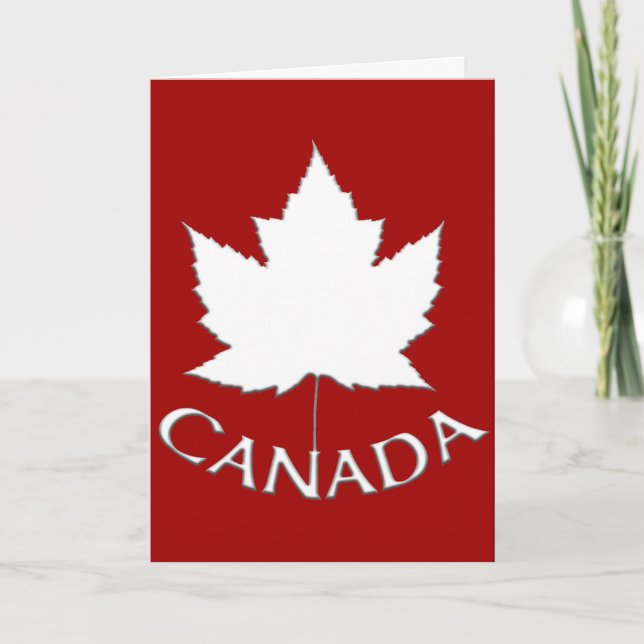 Kanada-kort Kanadas Flagga Greeting Cards Anpassni Kort (Framsida)