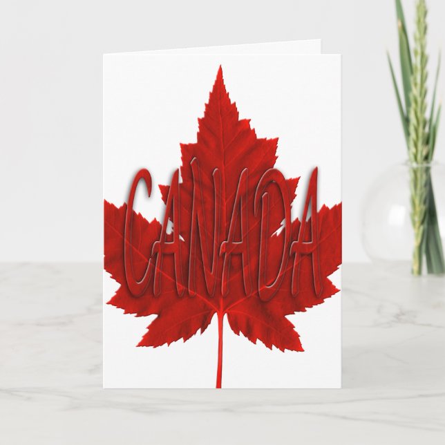 Kanada-kort Kanadas Flagga Greeting Cards Anpassni Kort (Framsida)