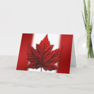 Kanada-kort Kanadas Flagga Greeting Cards Anpassni Kort
