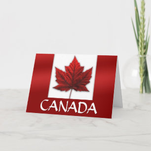 Kanada-kort Kanadas Flagga Greeting Cards Anpassni Kort