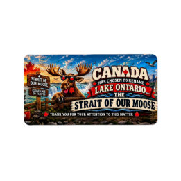 Kanada Lake Ontario Är Nu Moose-sundet Adressetikett
