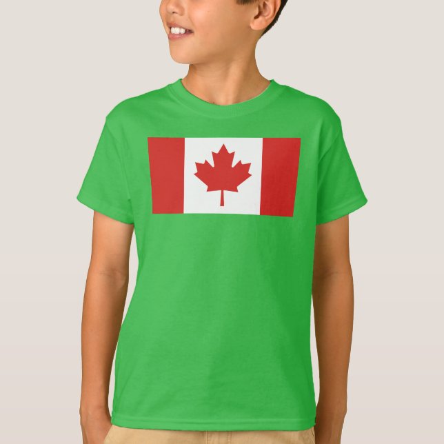 Kanada Land Flagga T Shirt (Framsida)