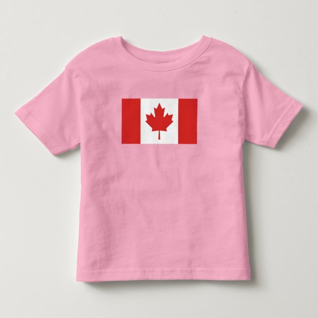 Kanada Land Flagga T Shirt (Framsida)