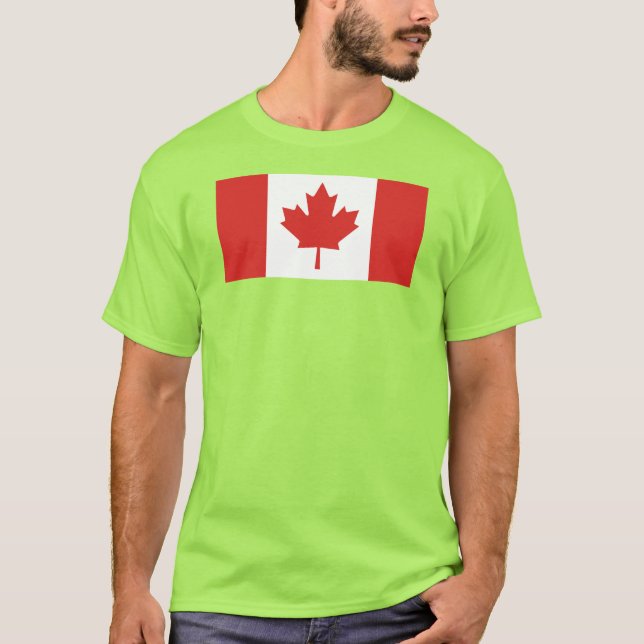 Kanada Land Flagga T Shirt (Framsida)