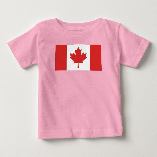 Kanada Land Flagga T Shirt (Framsida)