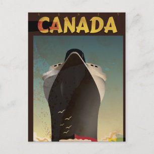 Kanada Liner Vintage resor Poster Vykort