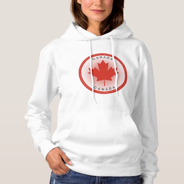 Kanada Lönnlöv Cirkelform T Shirt (Framsida)