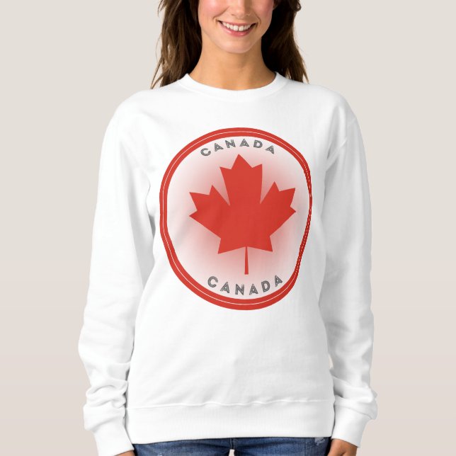 Kanada Lönnlöv Cirkelform T Shirt (Framsida)
