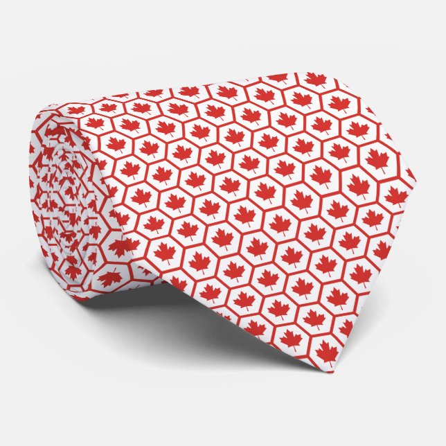 Kanada Lönnlöv Geometrisk Hexagon Mönster Slips (Rullad)