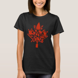 Kanada Lönnlöv Kanadensiska Symboler Kanadensisk R T Shirt