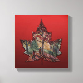 Kanada Lönnlöv Konsttryck - Canvas