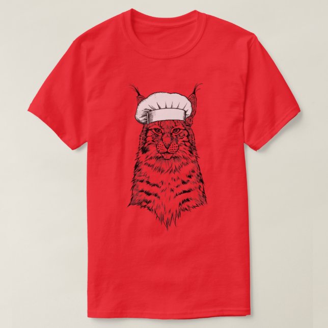 Kanada Lyn Cat Chef Funny Cooking Cook T Shirt (Design framsida)