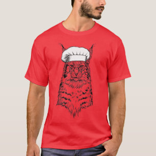 Kanada Lyn Cat Chef Funny Cooking Cook T Shirt