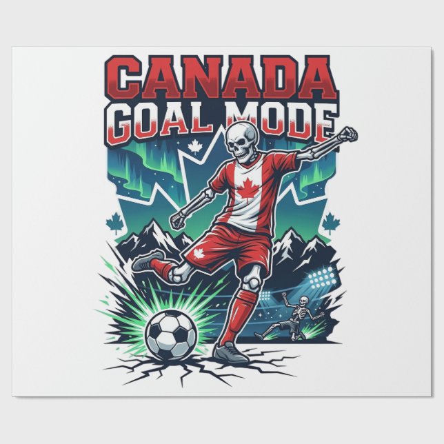 Kanada mål läge skelett striker nationer dynamisk  presentpapper (Platt)