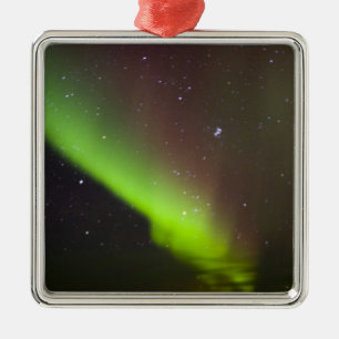 Kanada, Manitoba, Churchill. Aurora Borealis Julgransprydnad Metall
