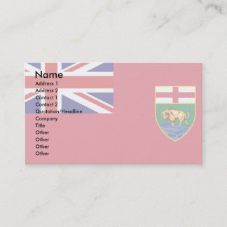 Kanada Manitoba Flagga Visitkort