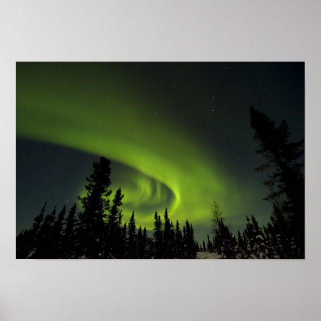 Kanada, Manitoba. Visa aurorans borealis och Poster (Framsidan)