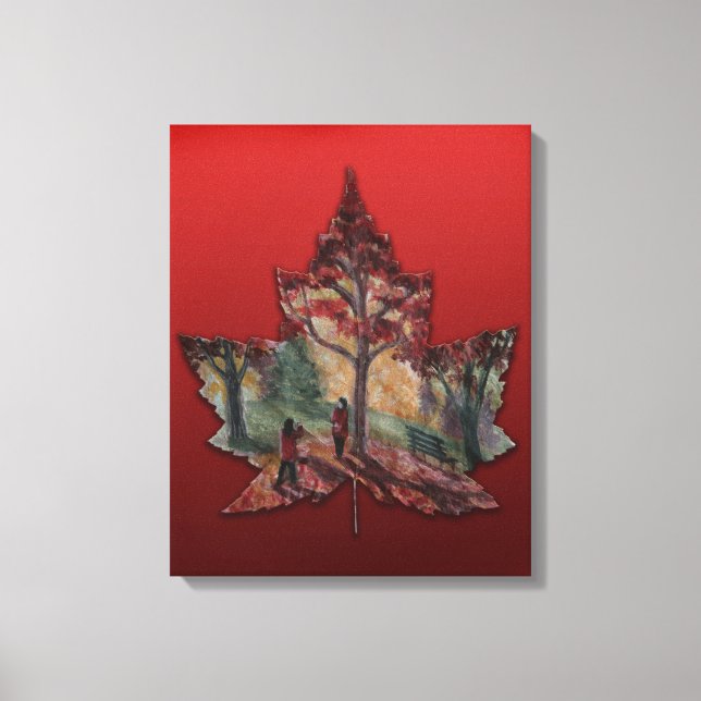 Kanada Maple Löv Art Prints - Canvas (Framsida)