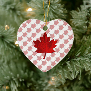 Kanada-Maple Löv av Shirley Taylor Ceramic Orname Julgransprydnad Keramik