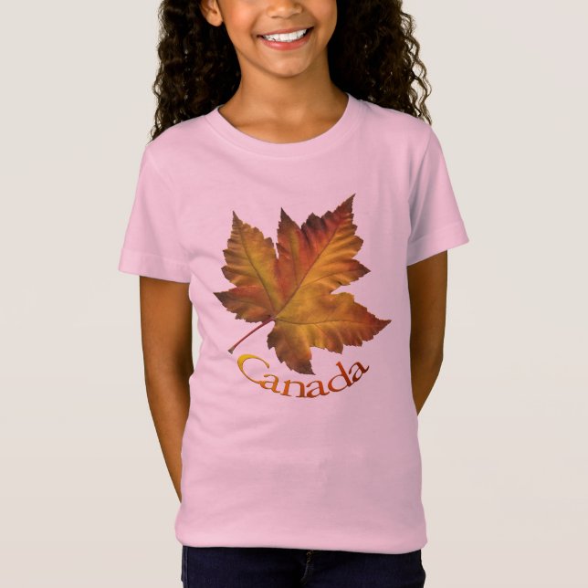Kanada Maple Löv Barn T-shirt Canada Souvenir (Framsida)