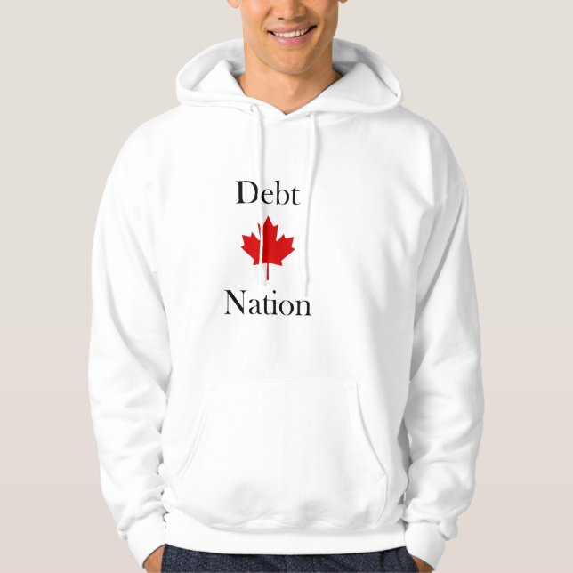 Kanada Maple Löv Debt Nation Light-Färg Hoodie (Framsida)