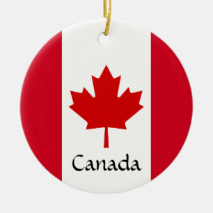 Kanada Maple Löv Design Ceramic Ornament