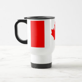 Kanada Maple Löv Flagga Färg Resemugg