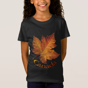 Kanada Maple Löv Girl's T-shirt Canada Souvenir