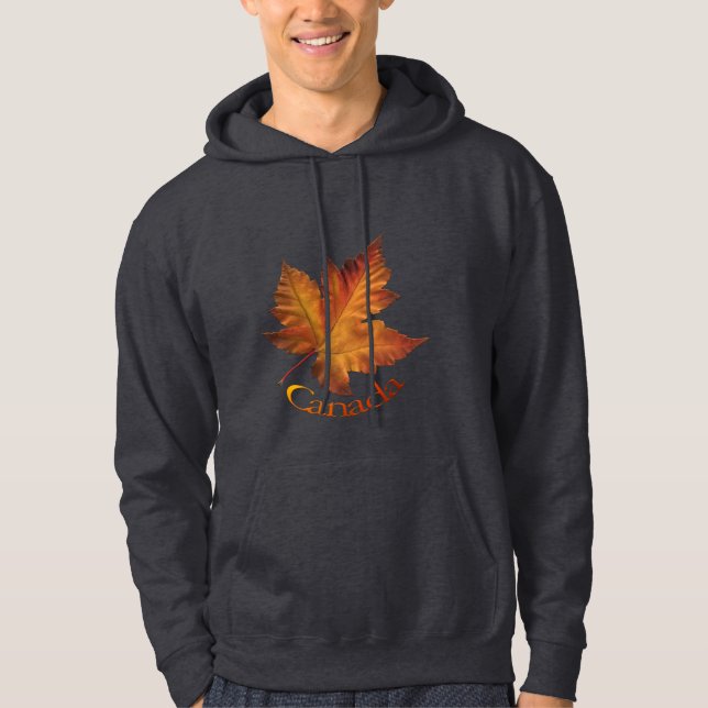 Kanada Maple Löv Hoodie Kanada Hooded Sweatshirt (Framsida)