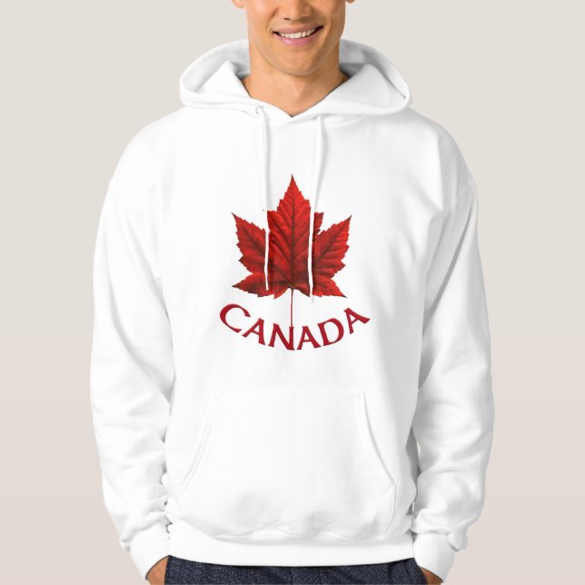 Kanada Maple Löv Hoodie Kanada Hooded Sweatshirt (Framsida)