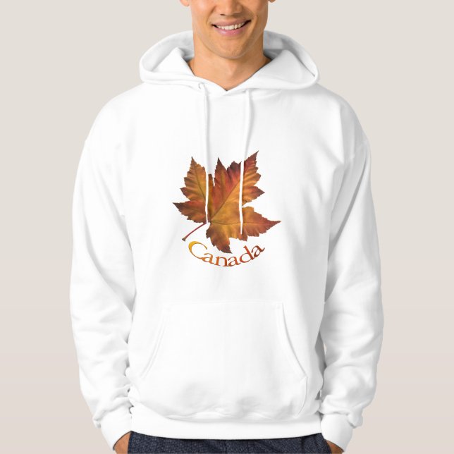 Kanada Maple Löv Hoodie Kanada Hooded Sweatshirt (Framsida)