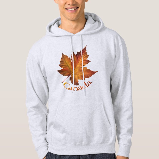 Kanada Maple Löv Hoodie Kanada Hooded Sweatshirt (Framsida)