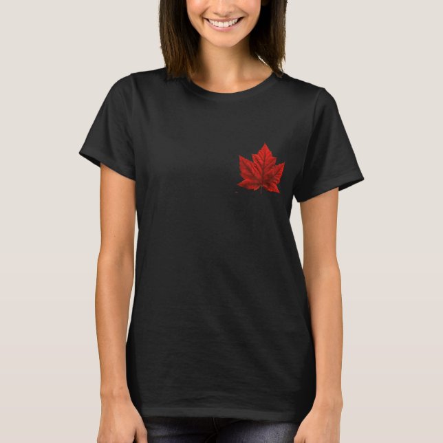 Kanada Maple Löv Hoodie Women's Canada Hoodie T Shirt (Framsida)