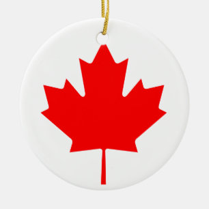 Kanada Maple Löv Julgransprydnad Keramik