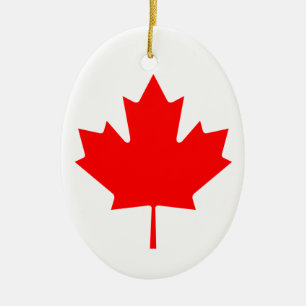 Kanada Maple Löv Julgransprydnad Keramik