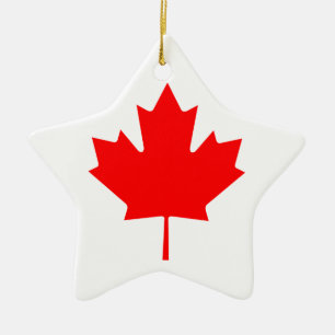 Kanada Maple Löv Julgransprydnad Keramik