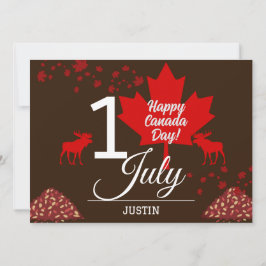 Kanada Maple Löv, Lycklig canada Day, 1 juli Julkort