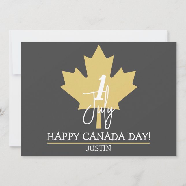 Kanada Maple Löv, Lycklig canada Day, 1 juli Julkort (Framsida)
