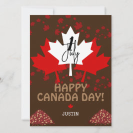 Kanada Maple Löv, Lycklig canada Day, 1 juli Julkort