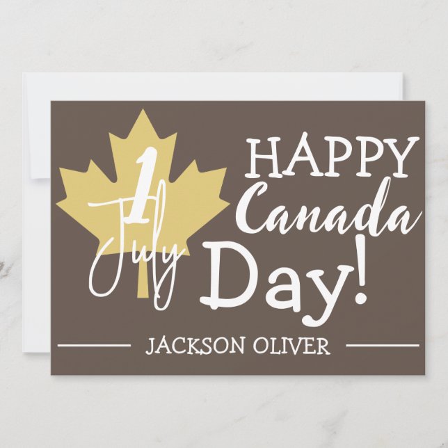 Kanada Maple Löv, Lycklig canada Day, 1 juli Julkort (Framsida)