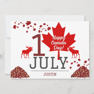 Kanada Maple Löv, Lycklig canada Day, 1 juli Julkort