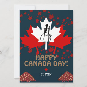Kanada Maple Löv, Lycklig canada Day, 1 juli Julkort