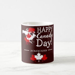 Kanada Maple Löv, Lycklig canada Day, 1 juli Kaffemugg
