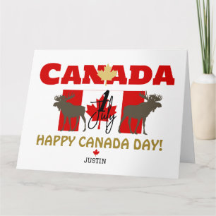 Kanada Maple Löv, Lycklig canada Day, 1 juli Kort