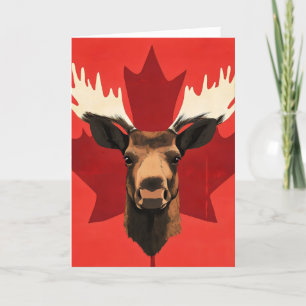 Kanada Maple Löv Moose Helgkort
