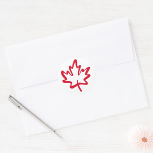 Kanada Maple Löv Patriotic Free not Sales Runt Klistermärke