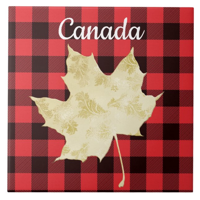 Kanada Maple Löv Red Play Kakelplatta (Framsidan)
